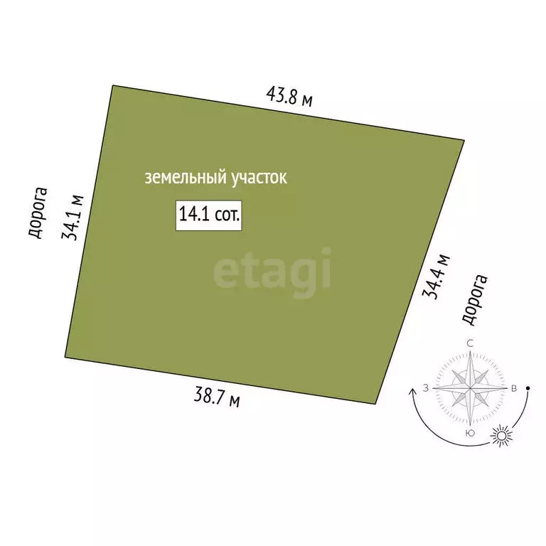 Участок в Тюмень, ДНП Звенящие Кедры Тюмени, Светлая улица (14.07 м) - Фото 1