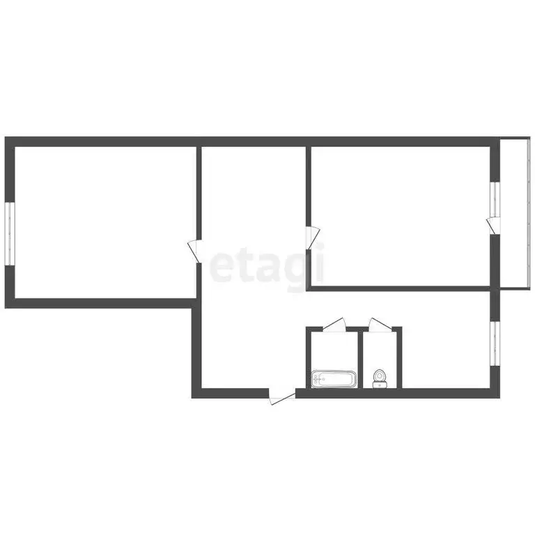 2-комнатная квартира: Троицк, Интернациональная улица, 45 (54.1 м) - Фото 1