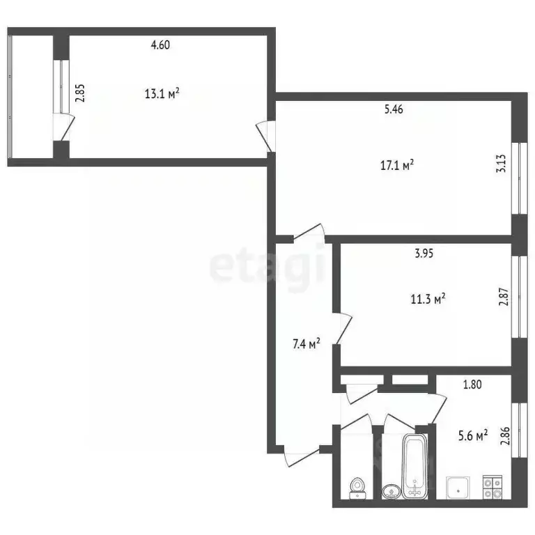 3-к кв. Ямало-Ненецкий АО, Новый Уренгой ул. Геологоразведчиков, 4 ... - Фото 1