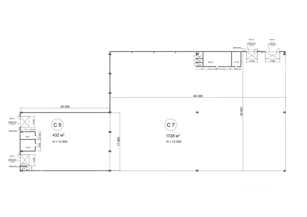 Склад в Санкт-Петербург 1-й Верхний пер., 12 (2160 м) - Фото 2