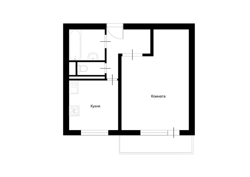 1-к кв. Москва Новороссийская ул., 24К2 (39.0 м) - Фото 1