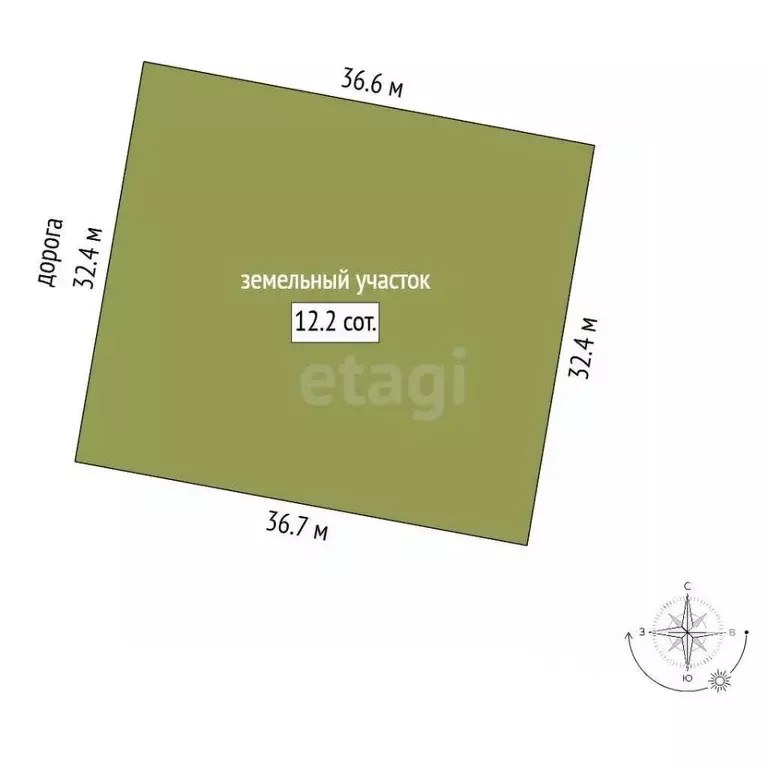 Участок в Пермский край, Пермь ул. Конева, 6 (12.2 сот.) - Фото 2