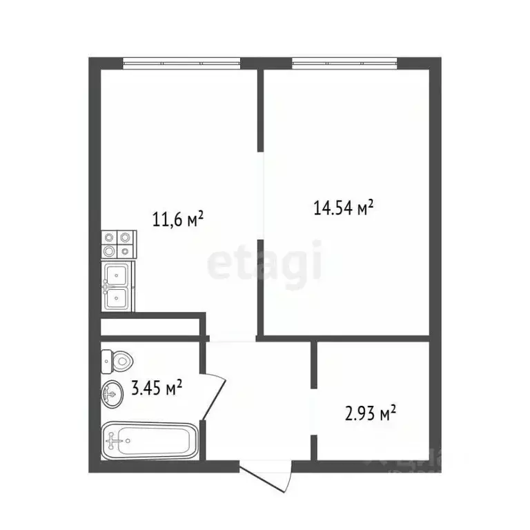 1-к кв. Московская область, Красногорск городской округ, Нахабино пгт ... - Фото 2