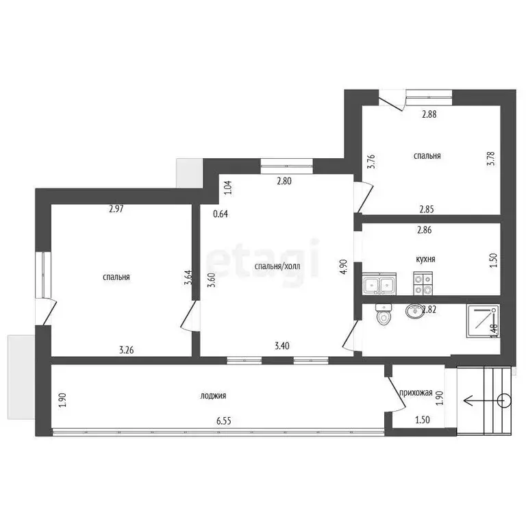 Дом в Судак, Приморская улица (49.3 м) - Фото 2