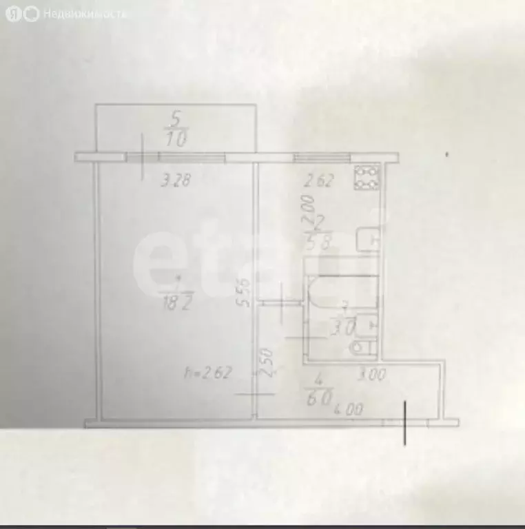 1-комнатная квартира: Казань, улица Восстания, 93А (30.9 м) - Фото 1