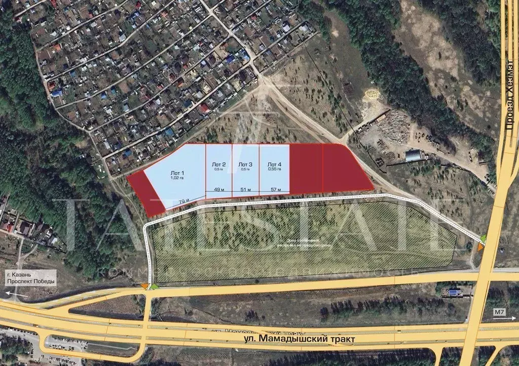 Участок в Татарстан, Казань ул. Мамадышский Тракт (50.0 сот.) - Фото 1