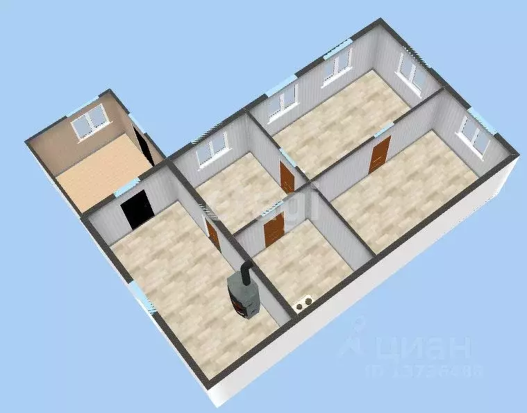 Дом в Амурская область, Белогорск Моховая ул., 25 (54 м) - Фото 1