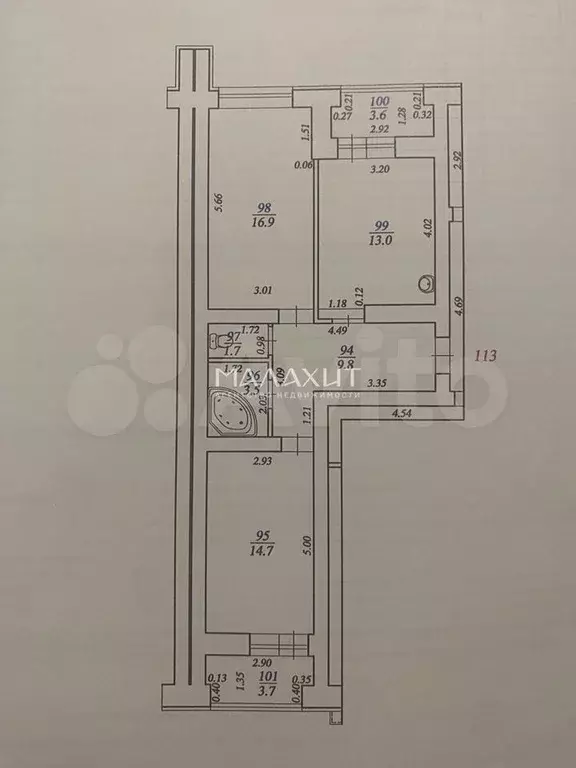 2-к. квартира, 66 м, 9/10 эт. - Фото 0