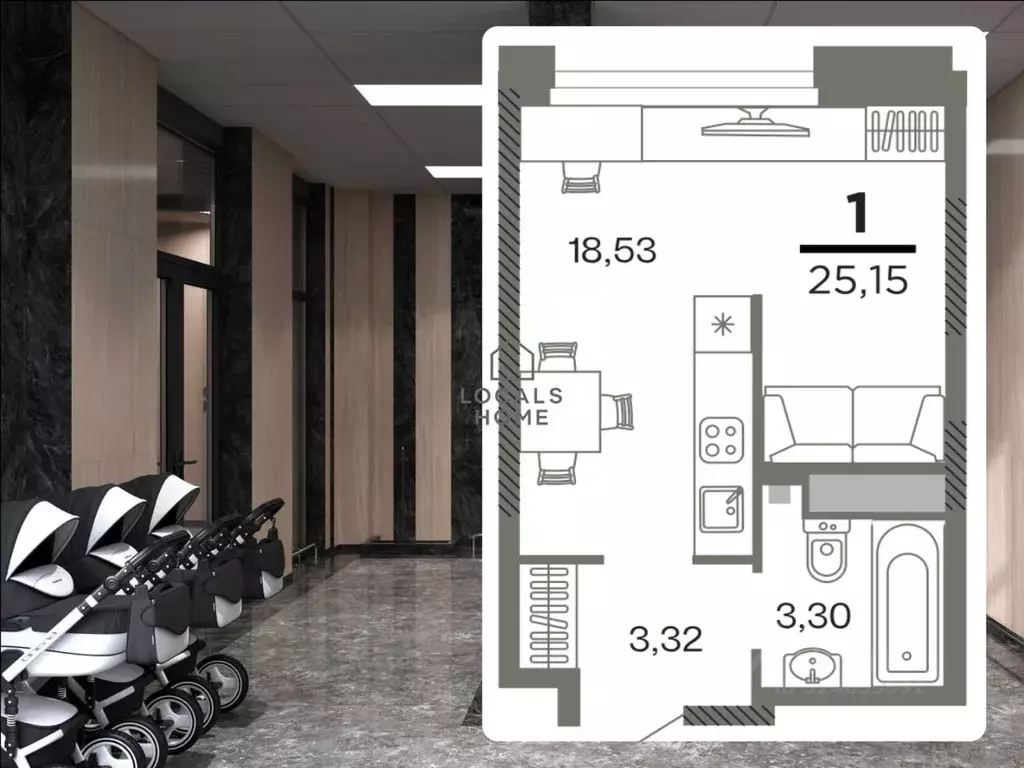 1-к кв. Рязанская область, Рязань Олимпийский городок мкр, Северный ... - Фото 1