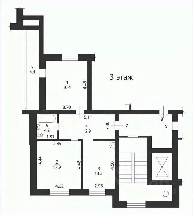 2-к кв. Мордовия, Саранск Севастопольская ул., 38 (63.0 м) - Фото 0