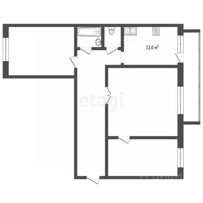 3-к кв. Владимирская область, Муром Московская ул., 111В (72.0 м) - Фото 0