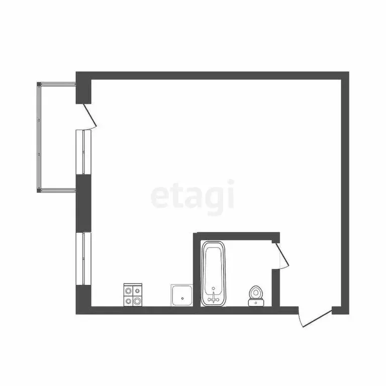 1-комнатная квартира: Тюмень, улица Мира, 29 (29.6 м) - Фото 1
