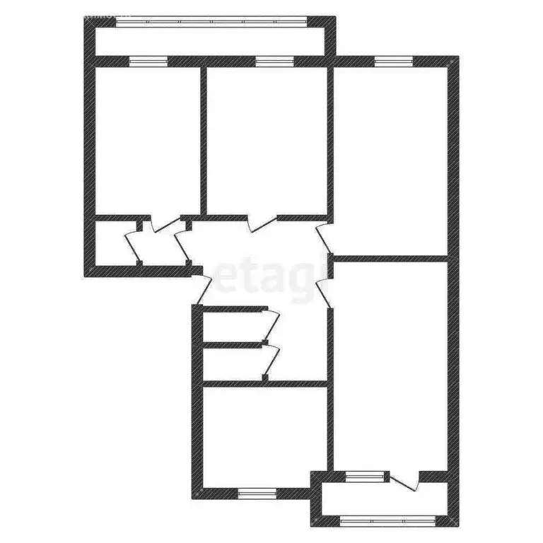 4-комнатная квартира: Курган, улица Куйбышева, 142 (76.3 м) - Фото 1