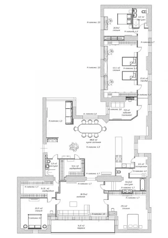6-к кв. Санкт-Петербург ул. Чайковского, 61 (351.6 м) - Фото 2