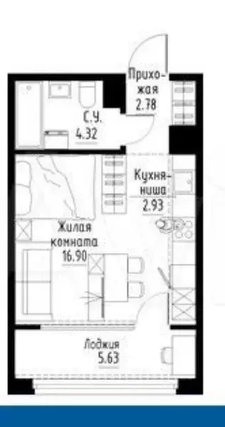 Продаётся квартира-студия, 29.7 м - Фото 0