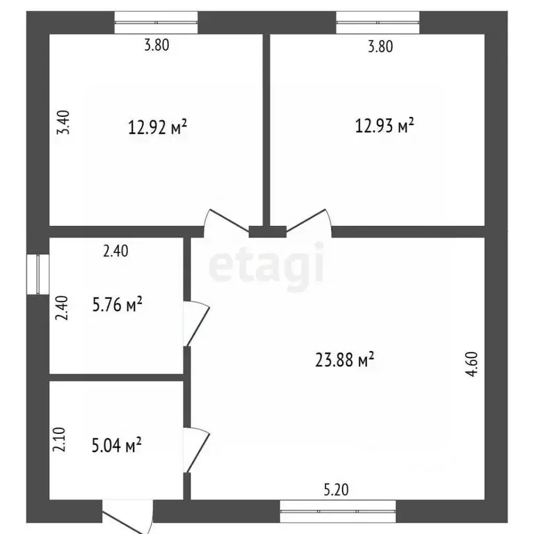 Дом в Крым, Симферопольский район, с. Трудовое ул. Виноградная (77 м) - Фото 2
