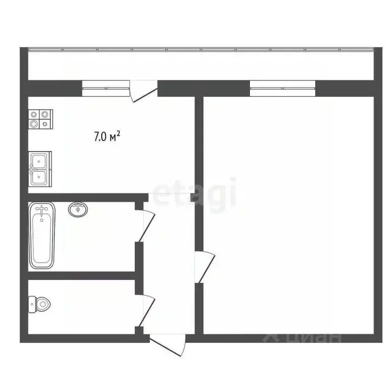 1-к кв. Нижегородская область, Выкса Южный мкр, 19 (32.0 м) - Фото 0