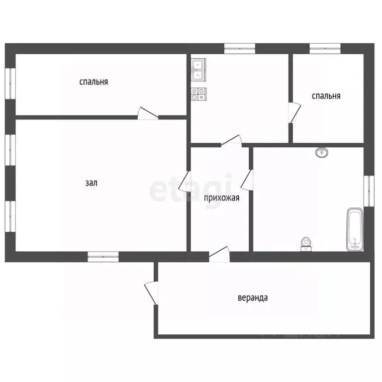 Дом в Челябинская область, Троицк ул. Имени Н.Д. Веденеева, 61 (54 м) - Фото 2