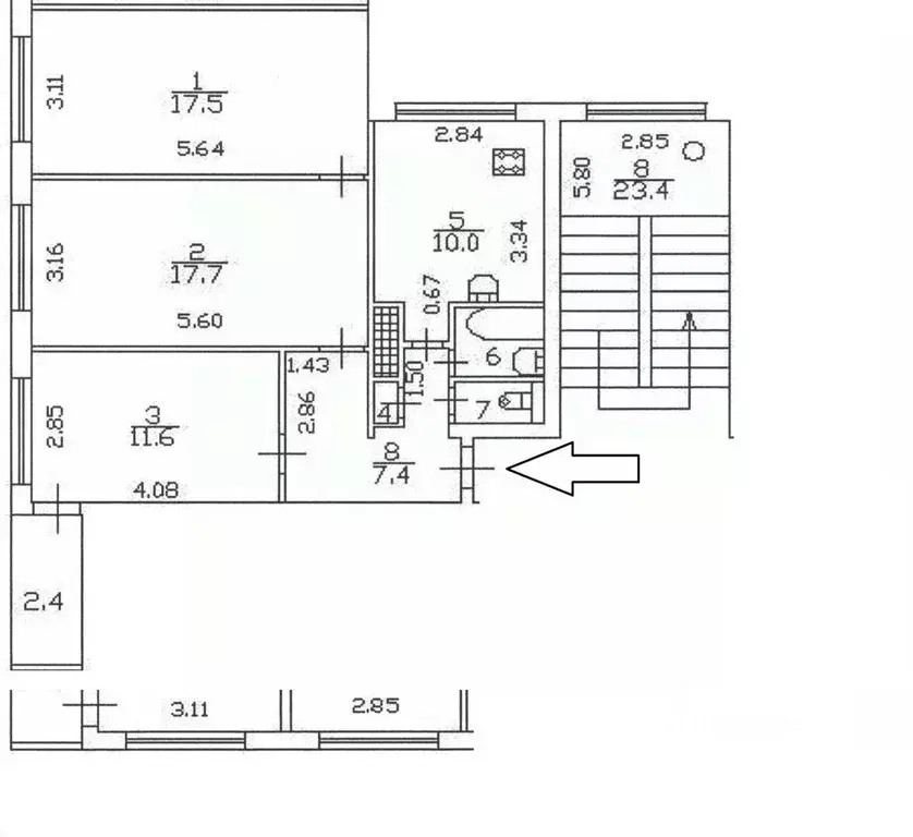 3-к кв. Санкт-Петербург Петергофское ш., 13К1 (67.7 м) - Фото 2
