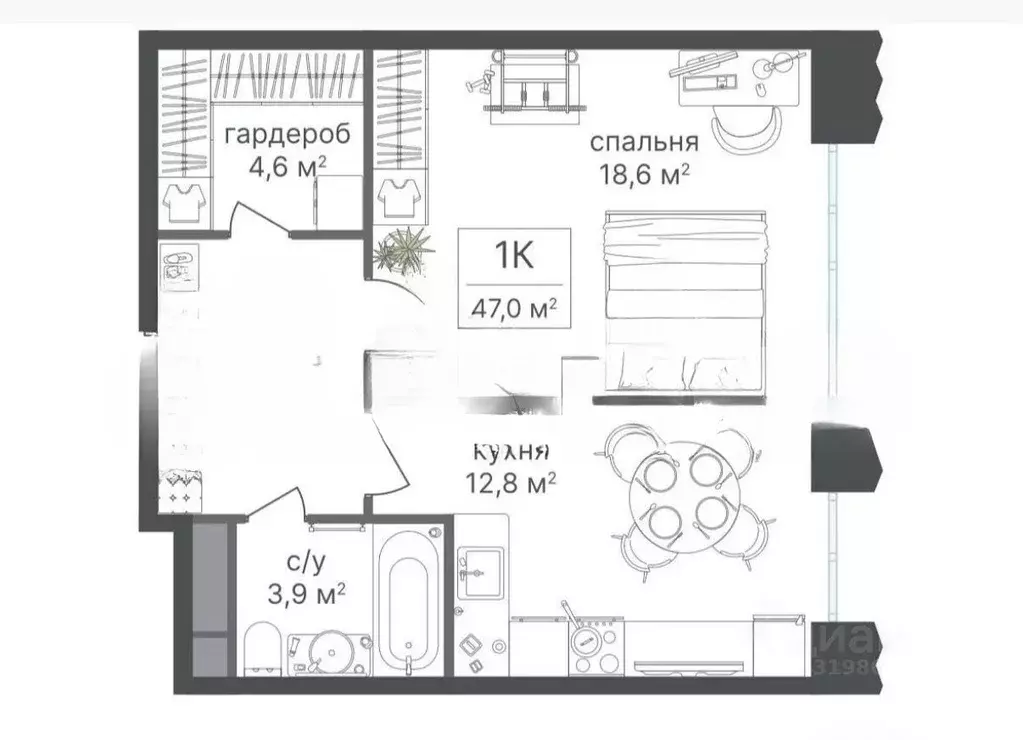 1-к кв. Москва ул. Кирпичные Выемки, 2к1 (47.0 м) - Фото 1
