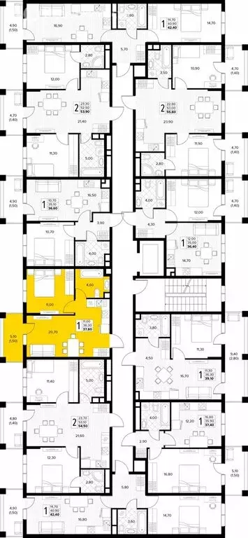 1-комнатная квартира: Сукко, жилой комплекс Кипарис (37.8 м) - Фото 1