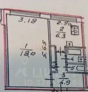 1-к кв. Санкт-Петербург просп. Просвещения, 24/2 (32.6 м) - Фото 2