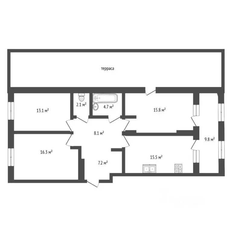 3-к кв. Тюменская область, Тюмень ул. Павла Никольского, 10 (146.3 м) - Фото 2