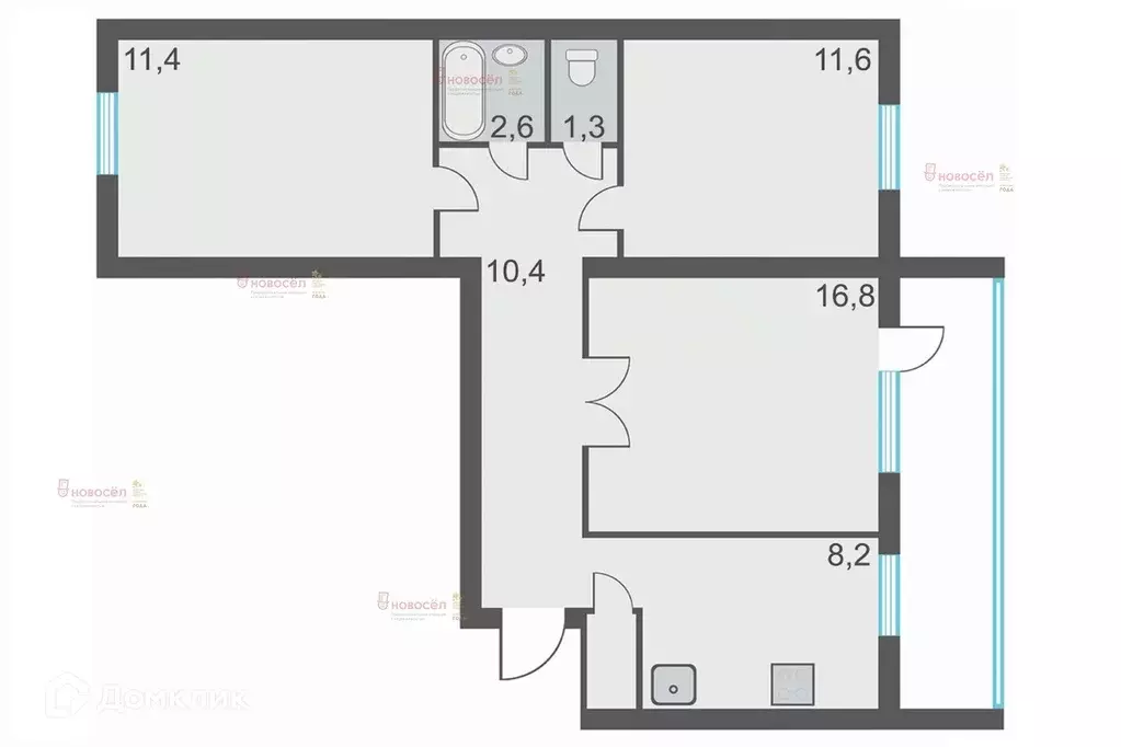 Продаётся 3-к квартира, 63.2 м - Фото 1