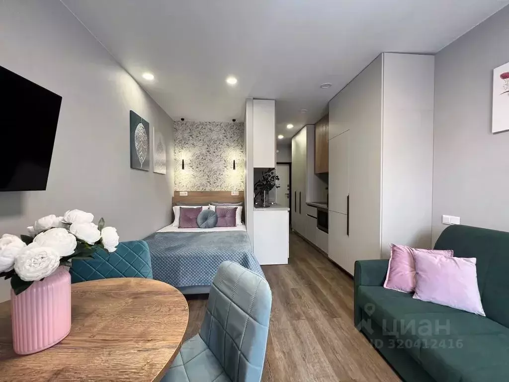 Студия Краснодарский край, Сочи ул. Искры, 88к8 (29.0 м) - Фото 0
