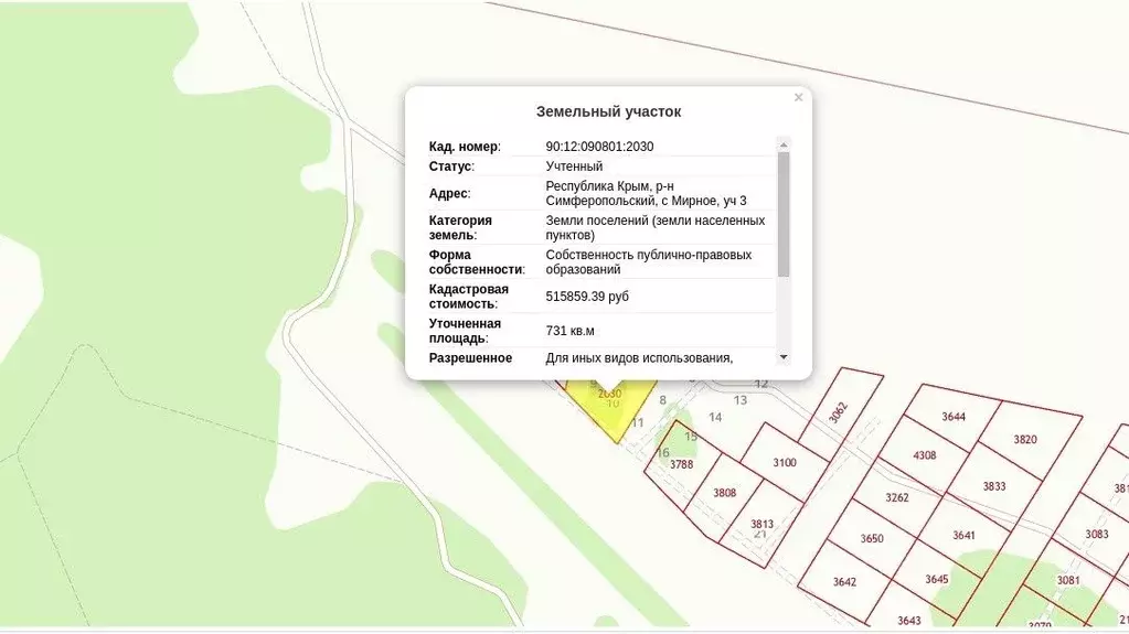 Публичная кадастровая карта крыма симферопольский район