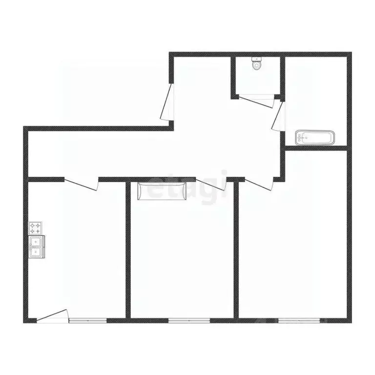 2-к кв. Иркутская область, Иркутск Байкальская ул., 424 (46.1 м) - Фото 2