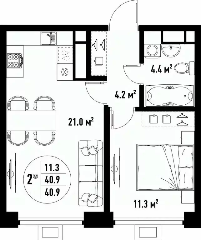 2-к кв. Астраханская область, Астрахань ул. Бэра, 29 (40.9 м) - Фото 1