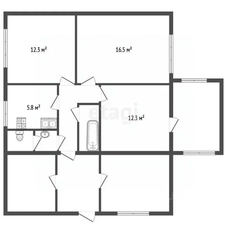 Дом в Вологодская область, пос. Можайское 19 (65 м) - Фото 2