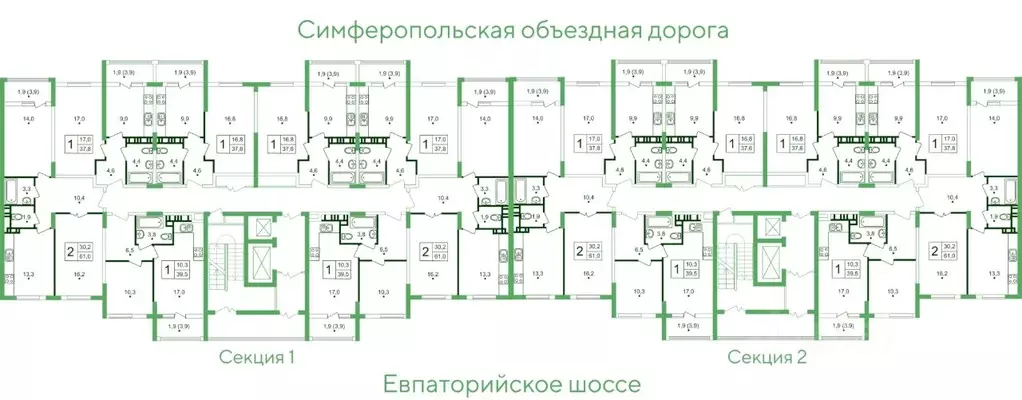 2-к кв. Крым, Симферопольский район, с. Мирное, Жигулина Роща мкр, ... - Фото 1