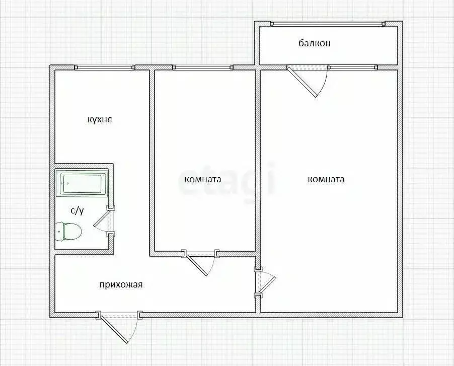 2-к кв. Приморский край, Владивосток ул. Кирова, 36 (42.2 м) - Фото 1