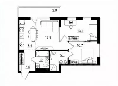 3-к кв. Кировская область, Киров ул. Ивана Попова, 7 (61.1 м) - Фото 0