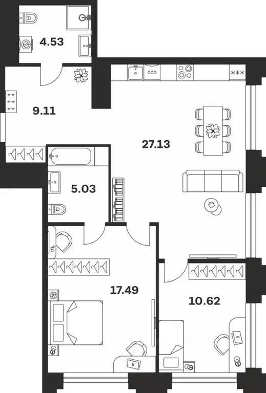 2-к кв. Тульская область, Тула ул. Болотникова, 4 (73.91 м) - Фото 1