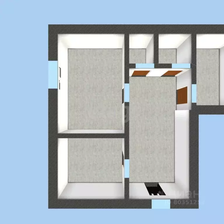 2-к кв. Ингушетия, Назрановский район, с. Яндаре, Новый мкр 1 (71.0 м) - Фото 2