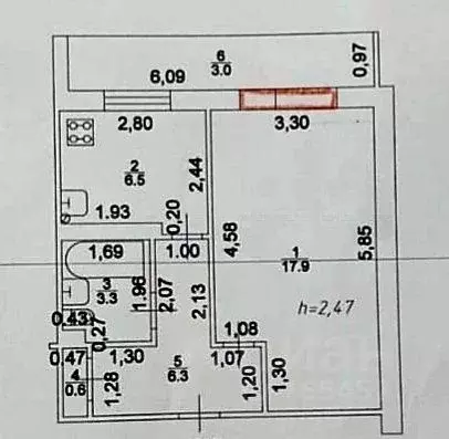 1-к кв. Татарстан, Казань ул. Юлиуса Фучика, 71 (36.4 м) - Фото 2