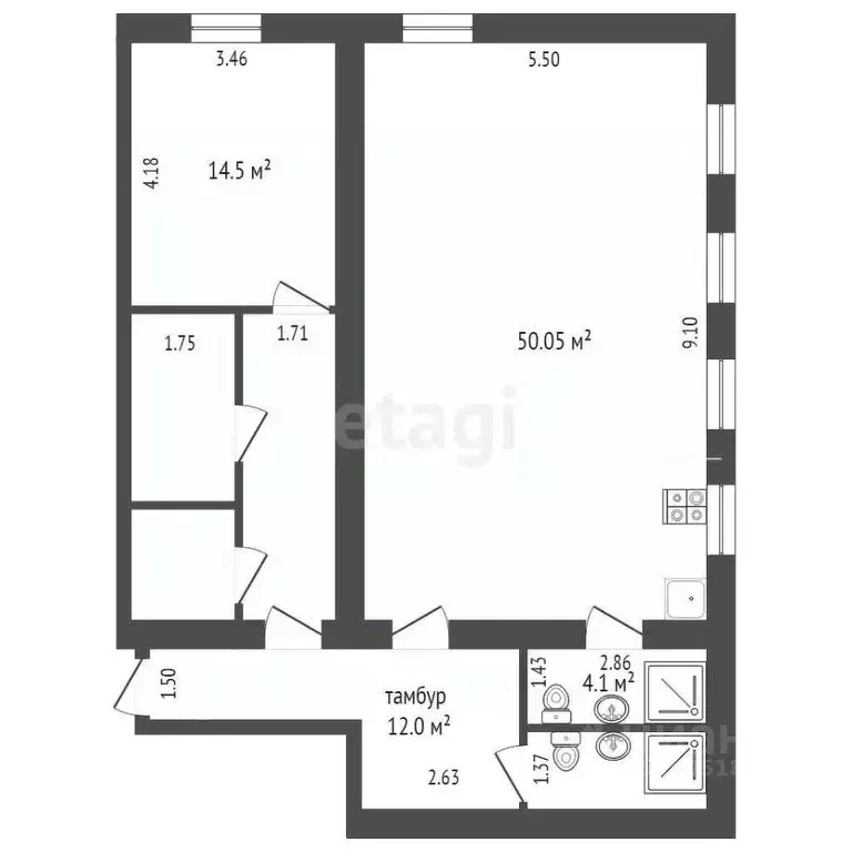 3-к кв. Ростовская область, Ростов-на-Дону Пушкинская ул., 13 (96.0 м) - Фото 1
