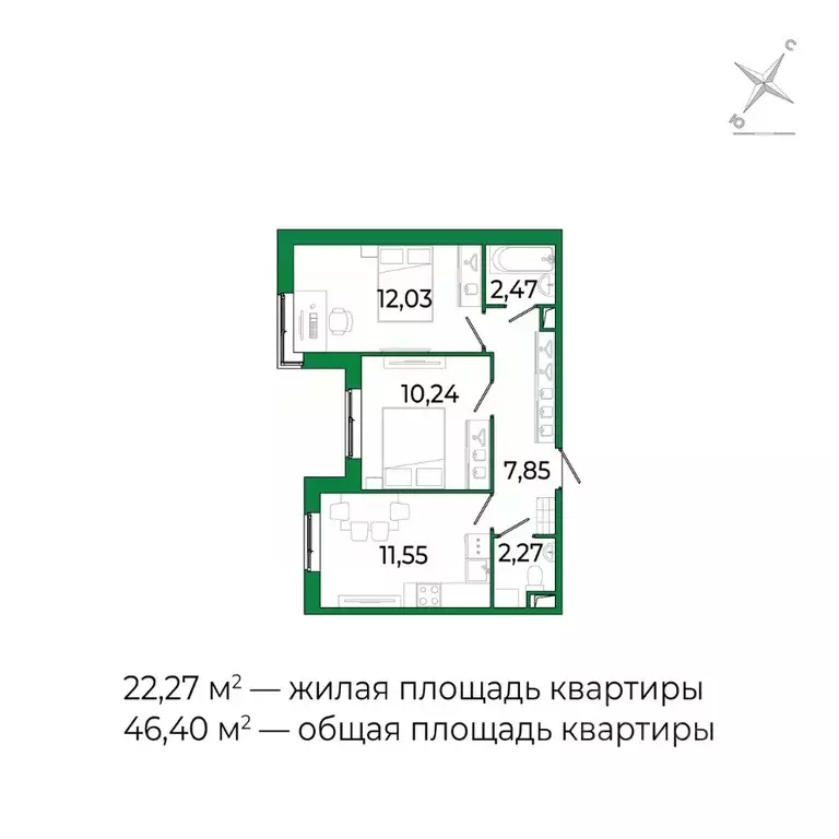 2-к кв. Ленинградская область, Сертолово Всеволожский район, Сертолово ... - Фото 0