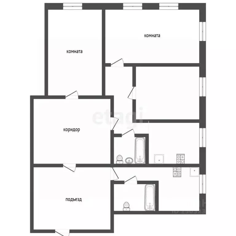 5-к кв. Владимирская область, Муром Красноармейская ул., 5 (93.0 м) - Фото 1