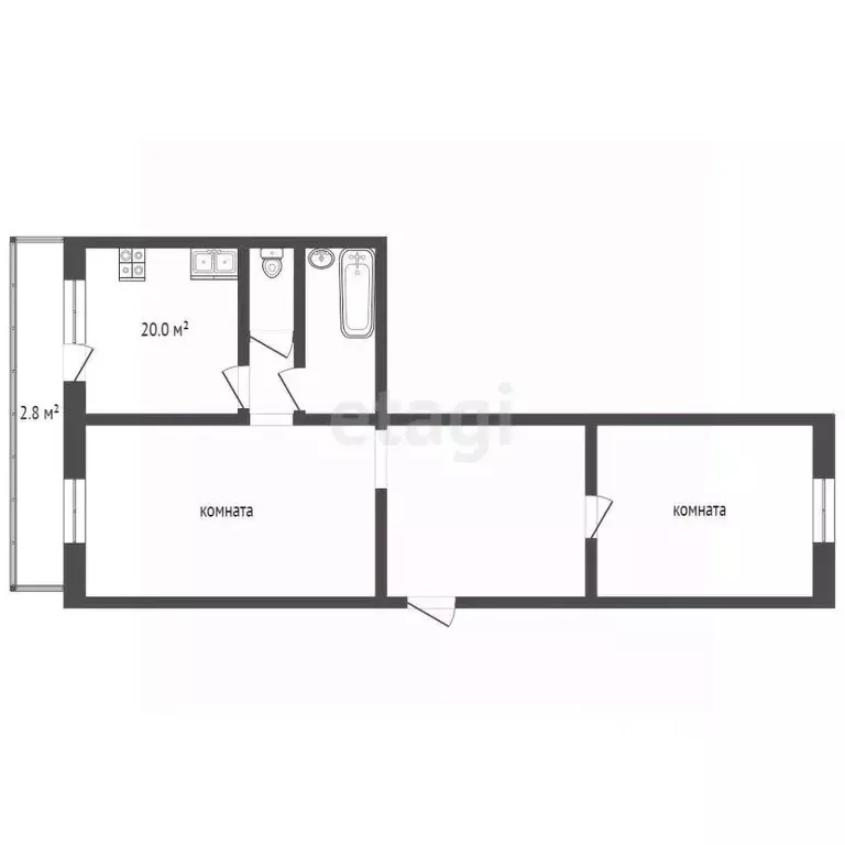 3-к кв. Мордовия, Саранск Большевистская ул., 119 (89.2 м) - Фото 2