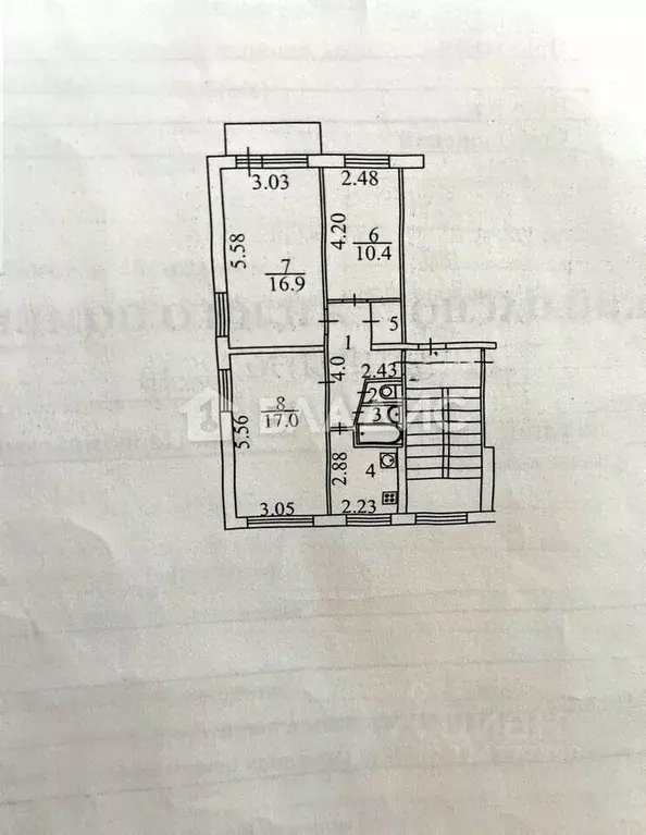 3-к кв. Иркутская область, Иркутск Первомайский мкр, 18 (60.3 м) - Фото 2