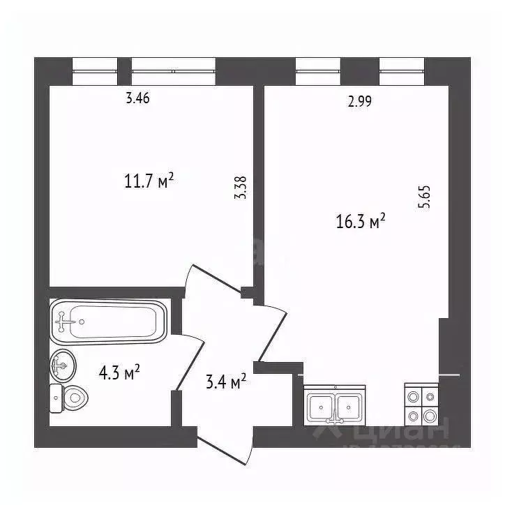 1-к кв. Калужская область, Калуга ул. Белые Росы, 1 (36.0 м) - Фото 0