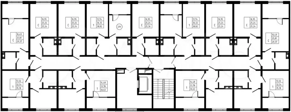 Квартира-студия, 25,2 м, 3/8 эт. - Фото 1