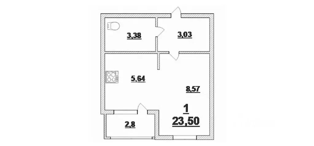 1-к кв. Калининградская область, Светлогорск ул. Молодежная, 17 (23.5 ... - Фото 0