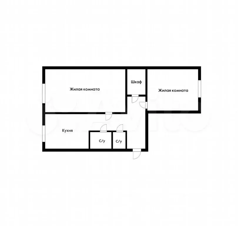 2-к. квартира, 43,5 м, 1/5 эт. - Фото 0
