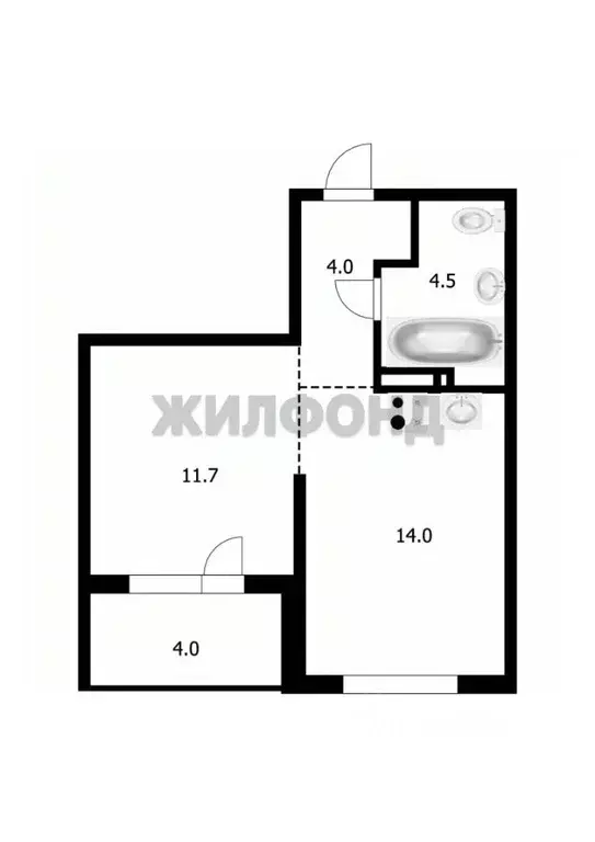 1-к кв. Новосибирская область, Новосибирск Кедровая ул., 80/3 (38.2 м) - Фото 1
