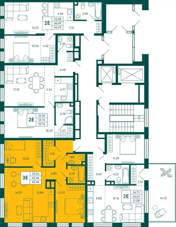 2-к кв. Башкортостан, Уфа Зеленая Роща жилрайон, Терле Парк жилой ... - Фото 2